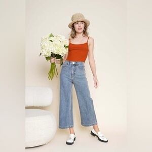 Whimsy & Row Flora Denim Pant 26 - EUC